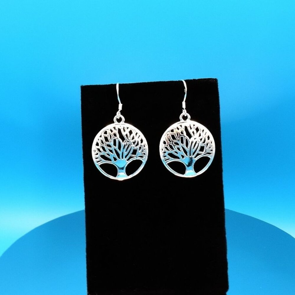 Destinelle Filigree Tree of Life 925 Sterling Silver Earrings Gift Packaged